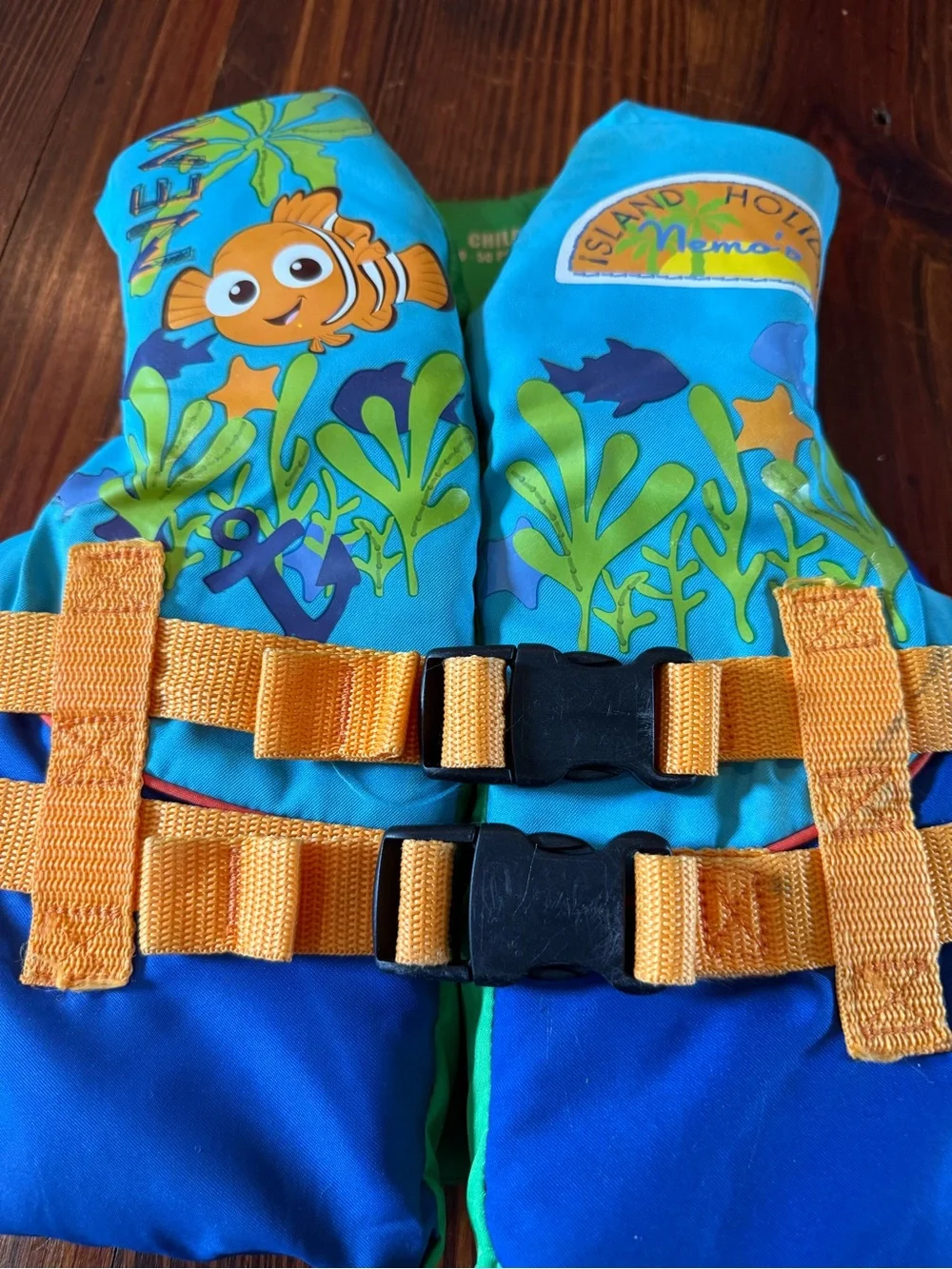 Kids Blue & Aqua Nemo Life Jacket with Orange Straps